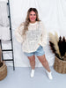 Beige Square Pattern Light Weight Sweater