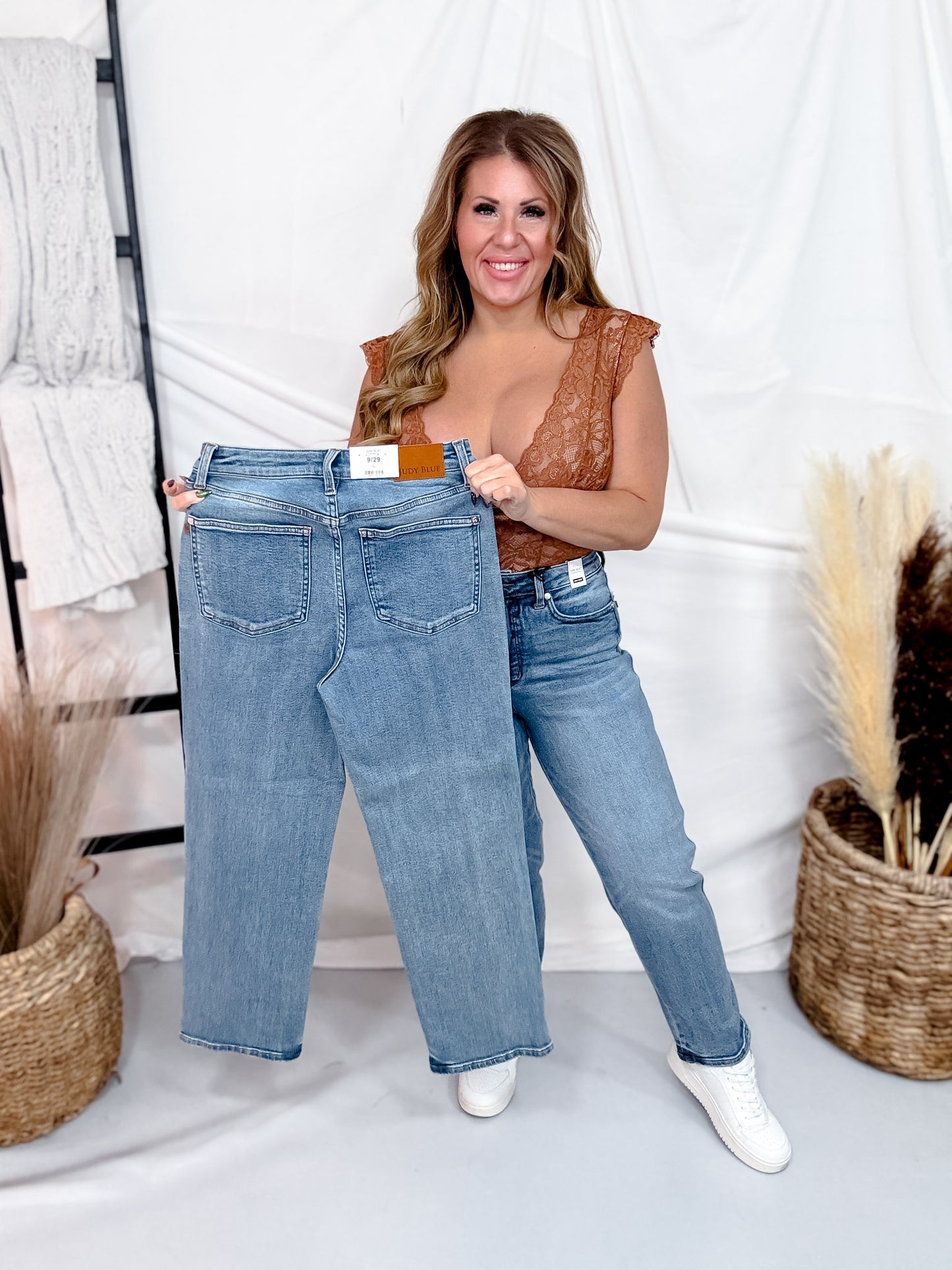 Judy Blue High Waist Tummy Control Straight Leg Ankle Jeans