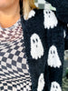 Black & White Reversible Ghost Print Cardigan