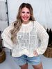 Beige Square Pattern Light Weight Sweater