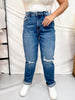 Judy Blue High Waist Rigid Magic Distressed Boyfriend Jeans