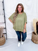 Poncho Style Sweater Top With Round Neckline (7 Colors)