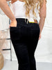 Black Shadow Luxe Judy Blue Flare Jeans W/ Lace Hem Detail (Three Inseams)