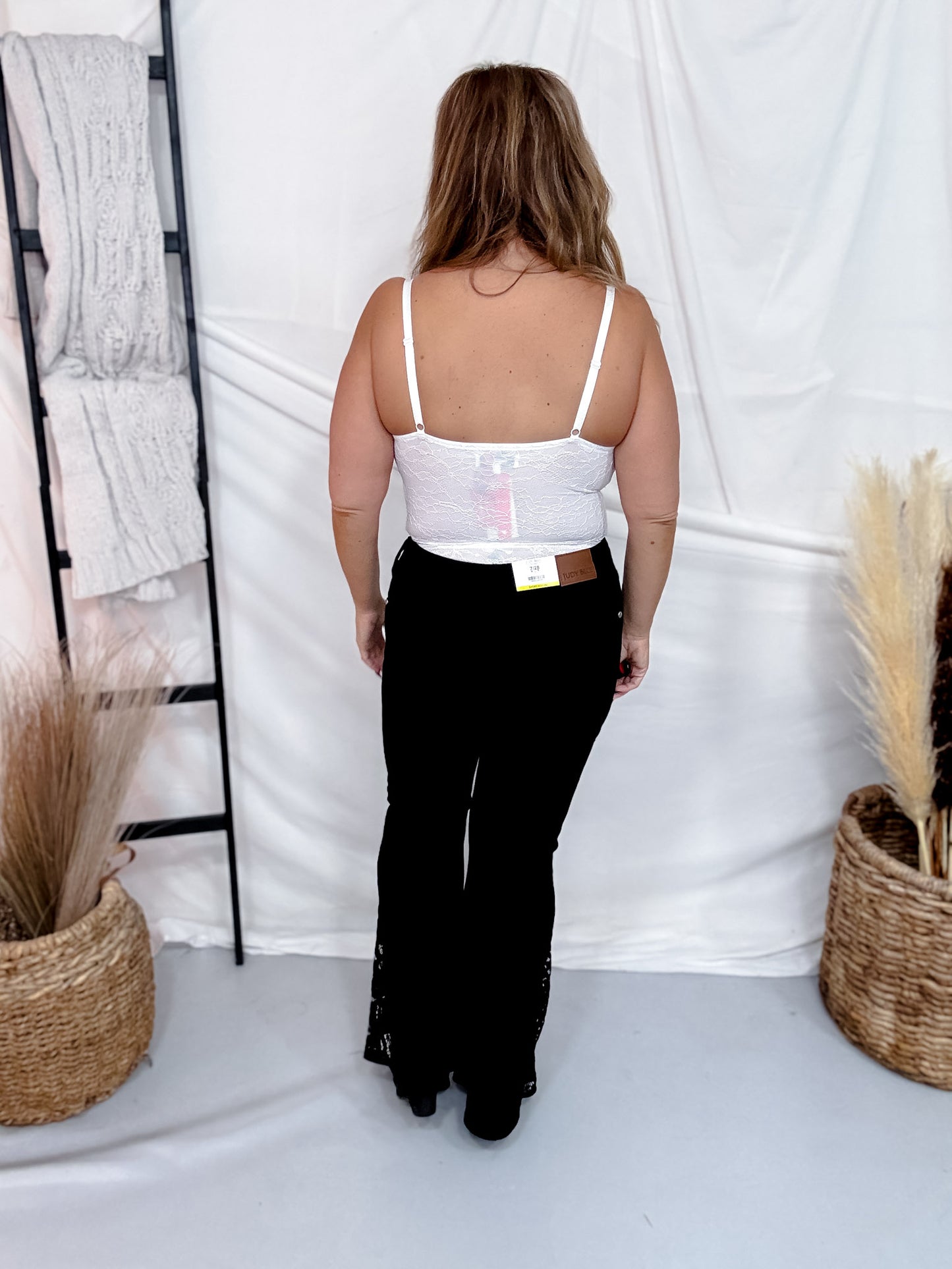 Sculpting Thong Bodysuit In White Lace