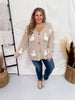 Button Front White Duck Sweater Cardigan