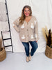 Button Front White Duck Sweater Cardigan