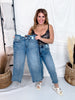 Judy Blue Petite High Waist Tummy Control Straight Leg Ankle Jeans