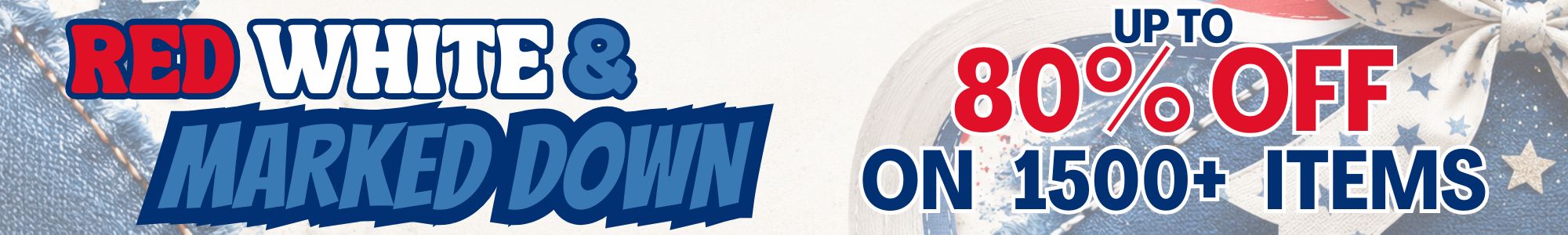 Up to 80% Off 1500 Items