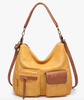 Two-Tone Faux Leather Hobo Bag
