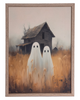Framed Ghostly Abandoned House Canvas Print