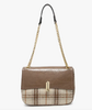 Plaid Shoulder Bag With Adjustable Chain Strap