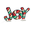 Candy Cane Stripped Joy Ekkolight Christmas Sign