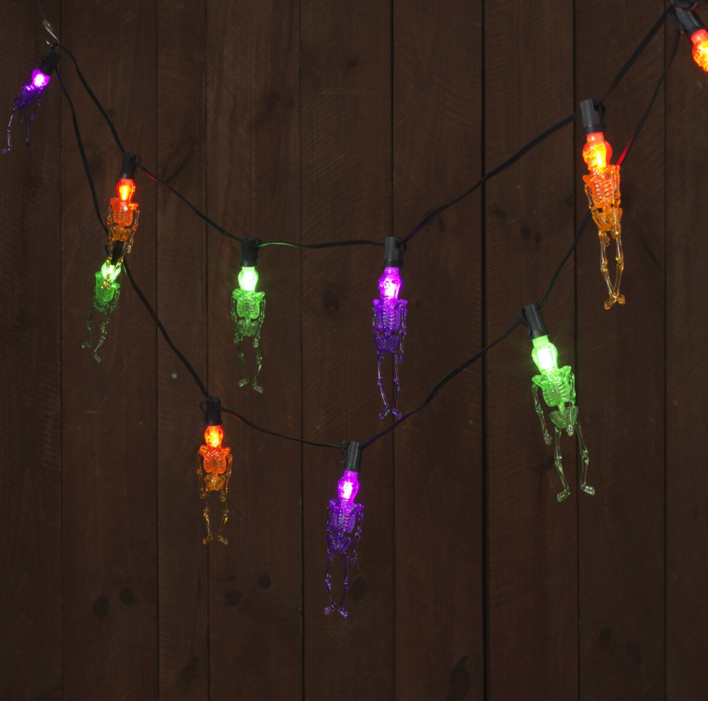 UL Electric Lighted Skeleton Halloween Garland