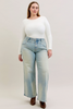 Judy Blue High Waist Straight Jeans With Stitched Waist