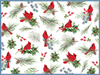 Winter Blue Cardinal Kitchen Counter Drying Mat