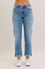 Judy Blue Mid Rise Cuffed Boyfriend Jeans