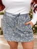 Silver Velvet Hour Sequin Skort