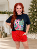 Red Sequin Velvet Hour Skort