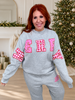 "Merry Christmas" Gray Long Sleeve Sweatshirt