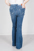 Judy Blue High-Waist Contrast Wash Destroyed Flare Jeans