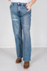 Judy Blue Mid-Rise Contrast Wash Destroy Dad Jeans