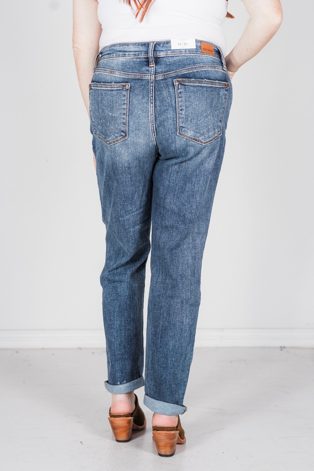 Judy Blue Bleach Splash Boyfriend Jeans