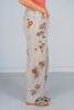 Floral Embroidered Grey Jeans