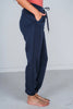 Navy Elastic Waist Joggers