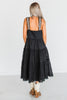 Black Embroidered Lace Pinafore Dress
