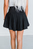Black Pleated Skort with Pockets