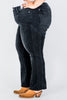 Judy Blue Mid-Rise Black Straight Leg Western Seam Detail Jeans