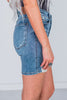 Judy Blue Button Fly Destroyed Bermuda Denim Shorts