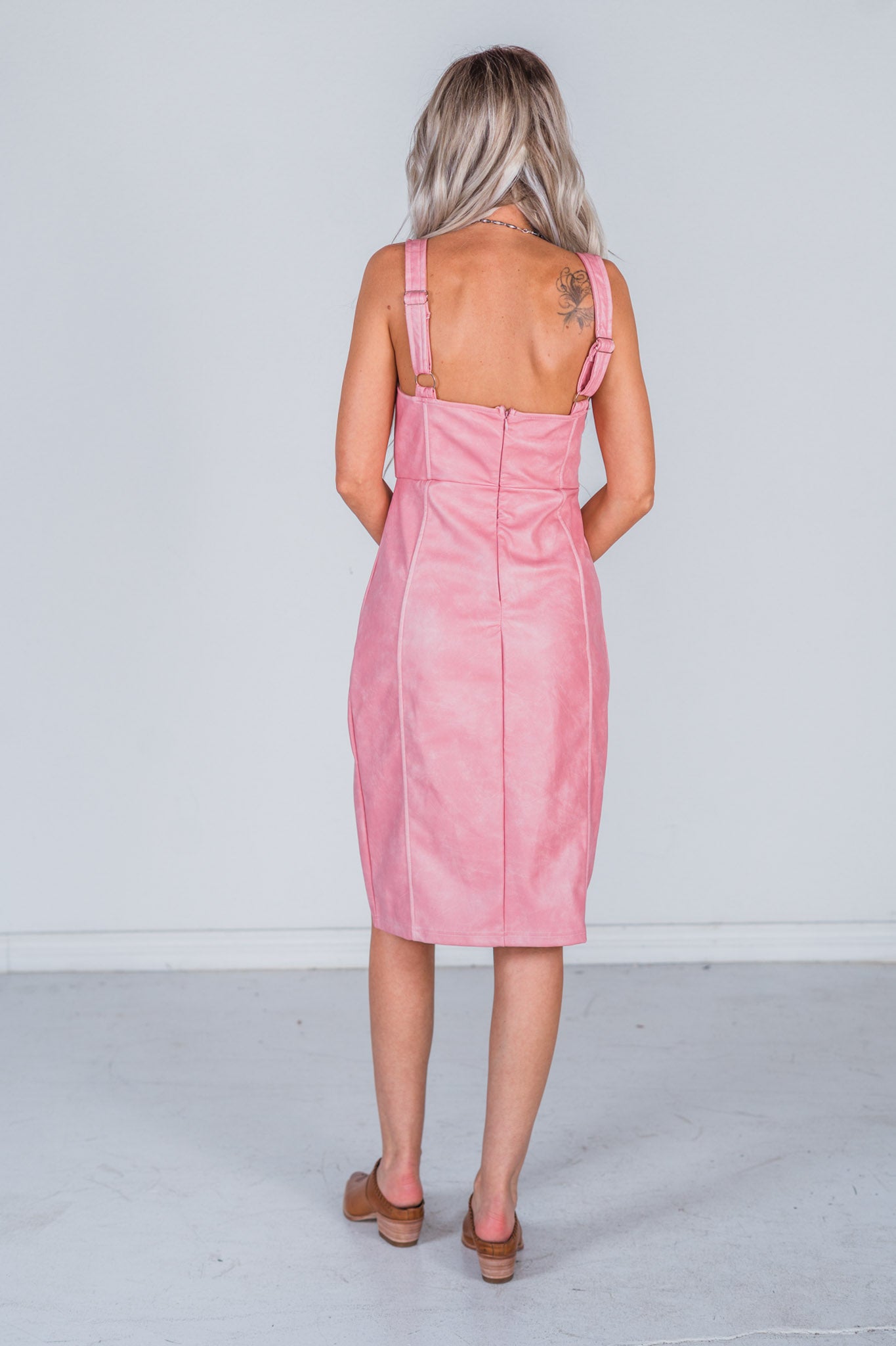 Rowdy Rosa Pink Dress with Thigh Slit