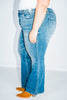 Judy Blue Mid Rise Tummy Control Vintage Wash Flare Jeans