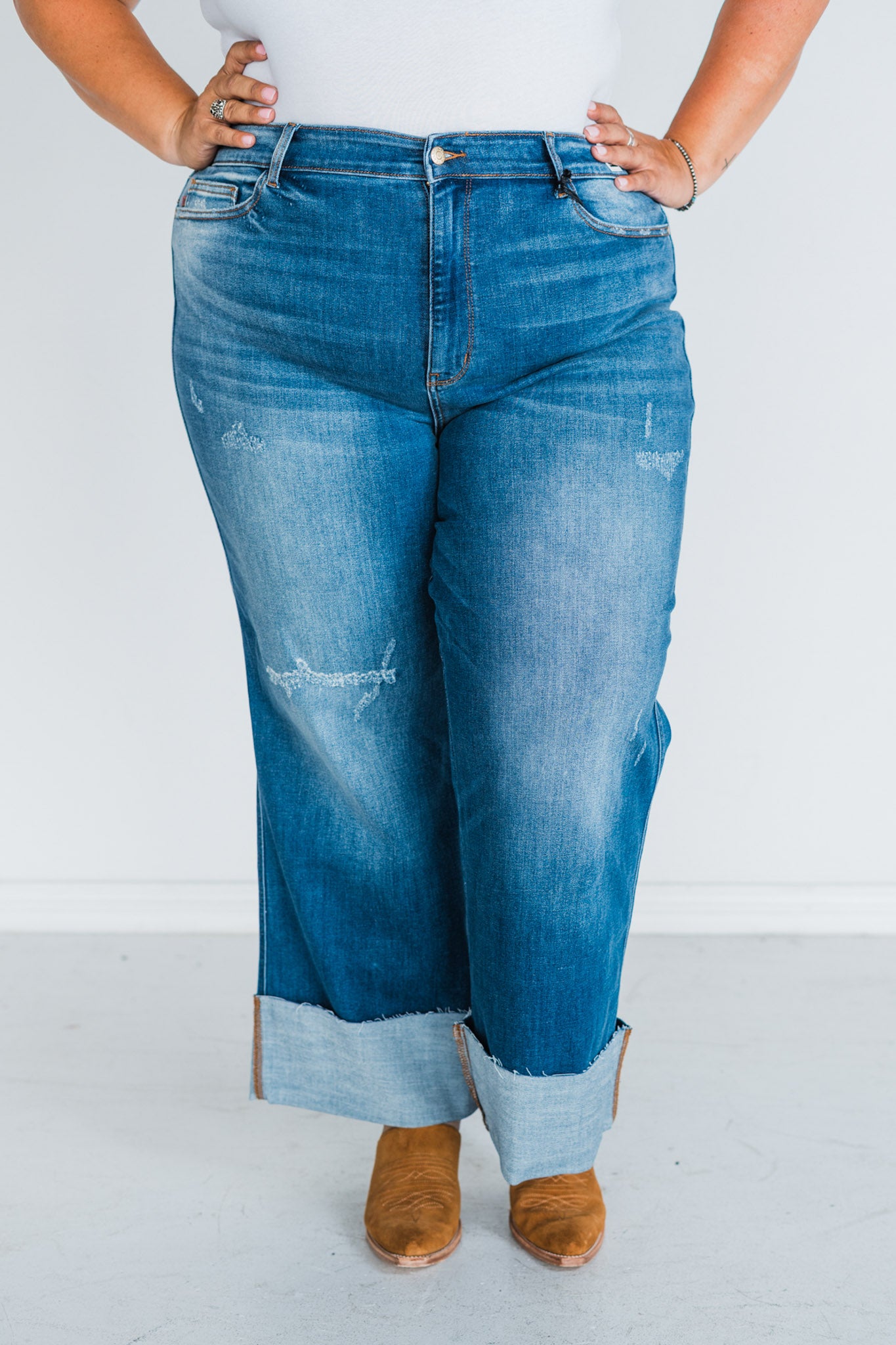Judy Blue High-Waist Retro Wide Leg Jeans