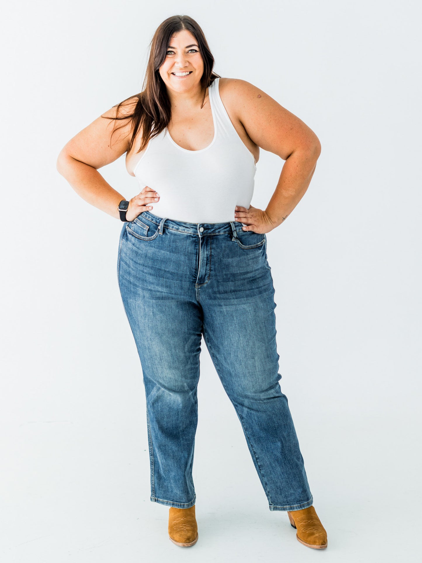 Judy Blue Tummy Control High Waist Straight Leg Jeans