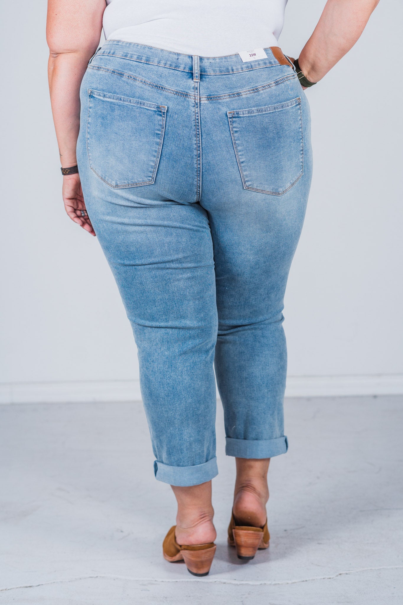 Judy Blue V-Front Cooling Denim Cuffed Jeans