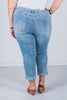 Judy Blue V-Front Cooling Denim Cuffed Jeans