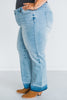 Judy Blue Mid-Rise Release Hem Wide Leg Jeans