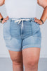 Judy Blue High-Waist Cuffed Jogger Shorts