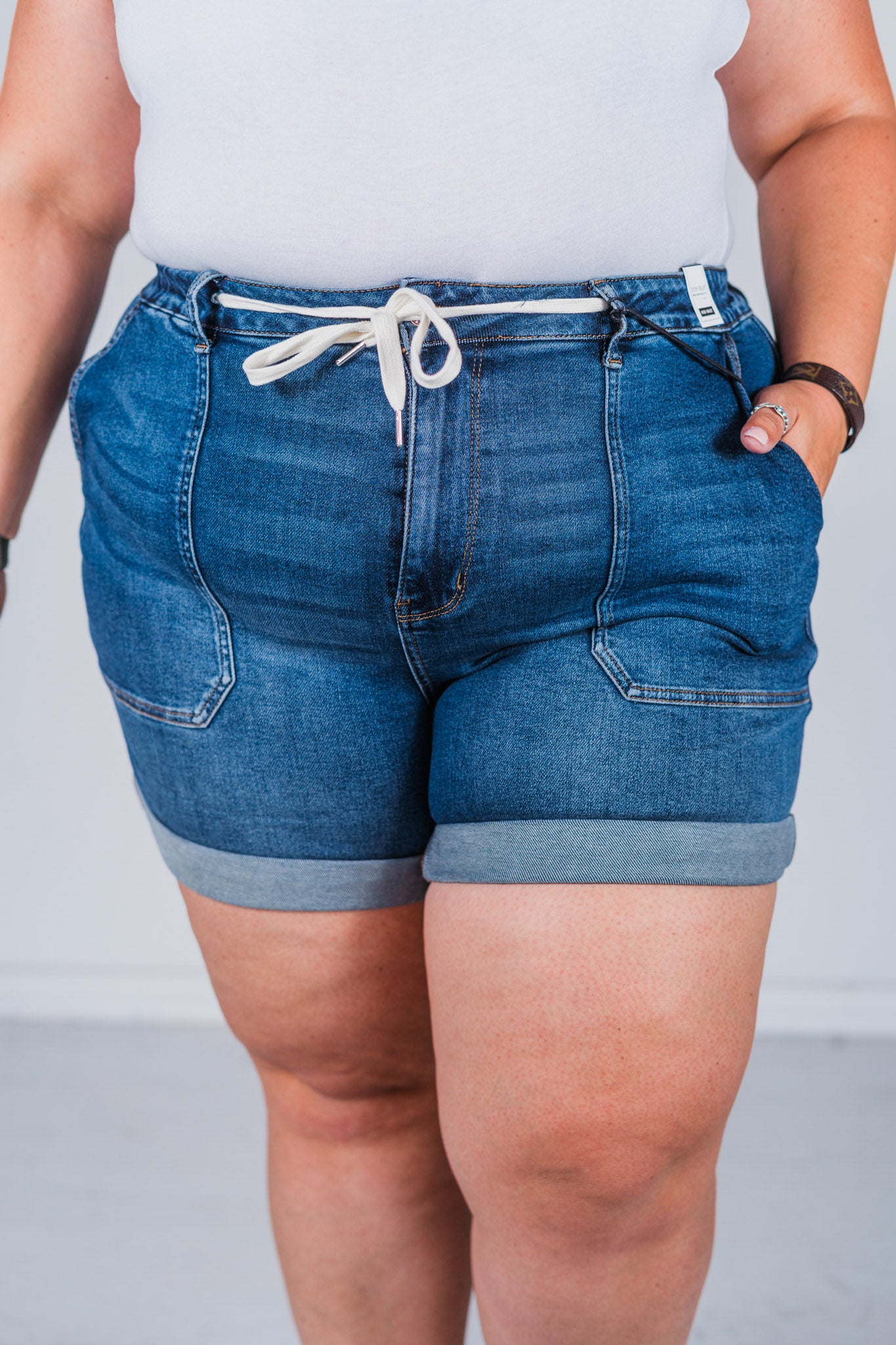 Judy Blue High Waisted Cuffed Jogger Shorts