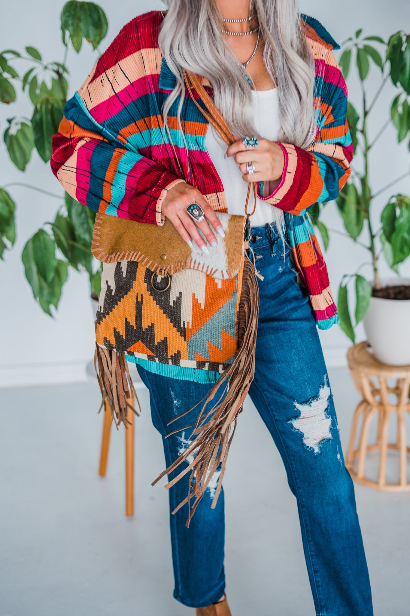 Fringe Aztec Bag