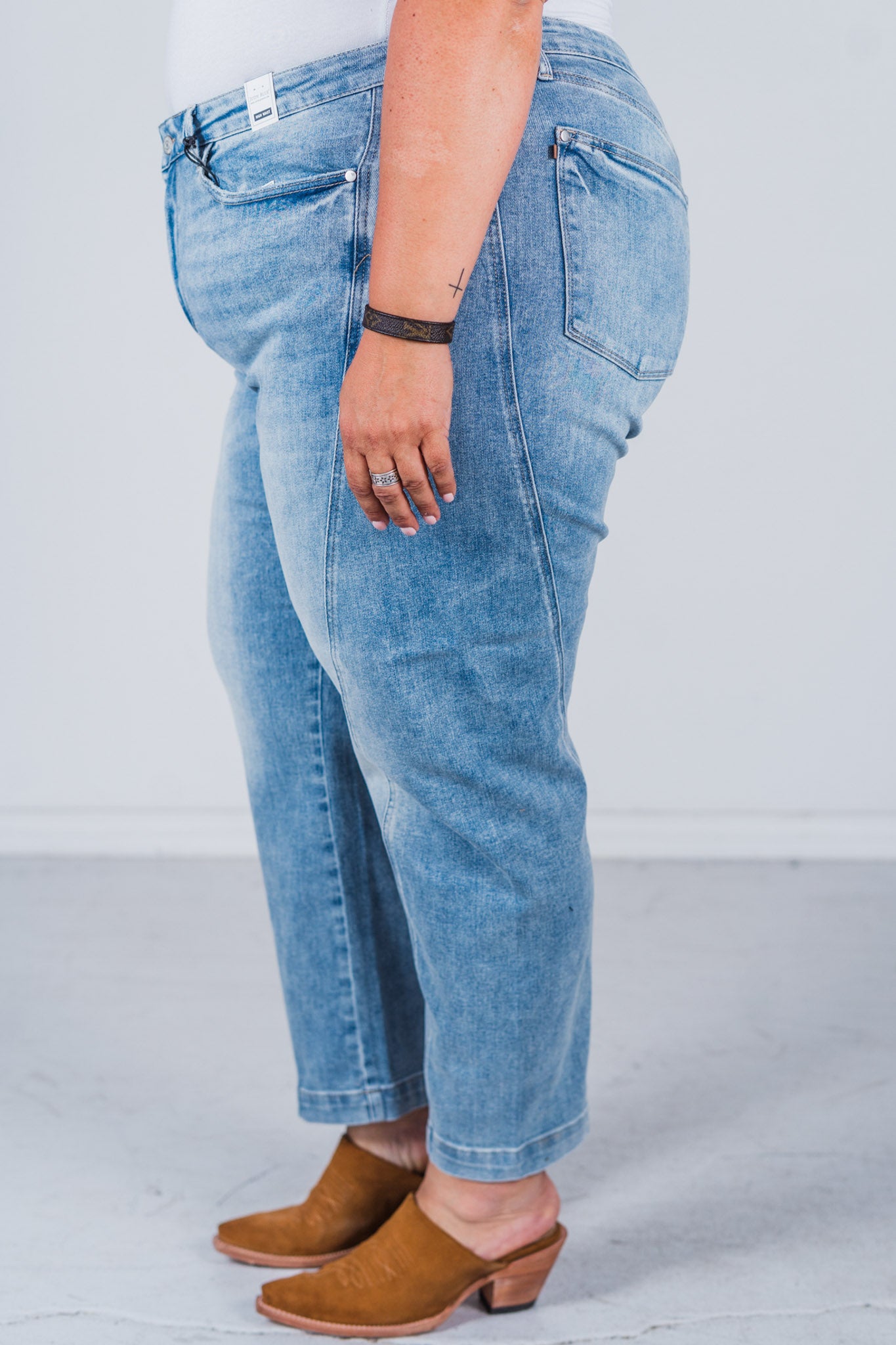 Judy Blue High-Rise Side Panel Barrel Leg Judy Blue Jeans