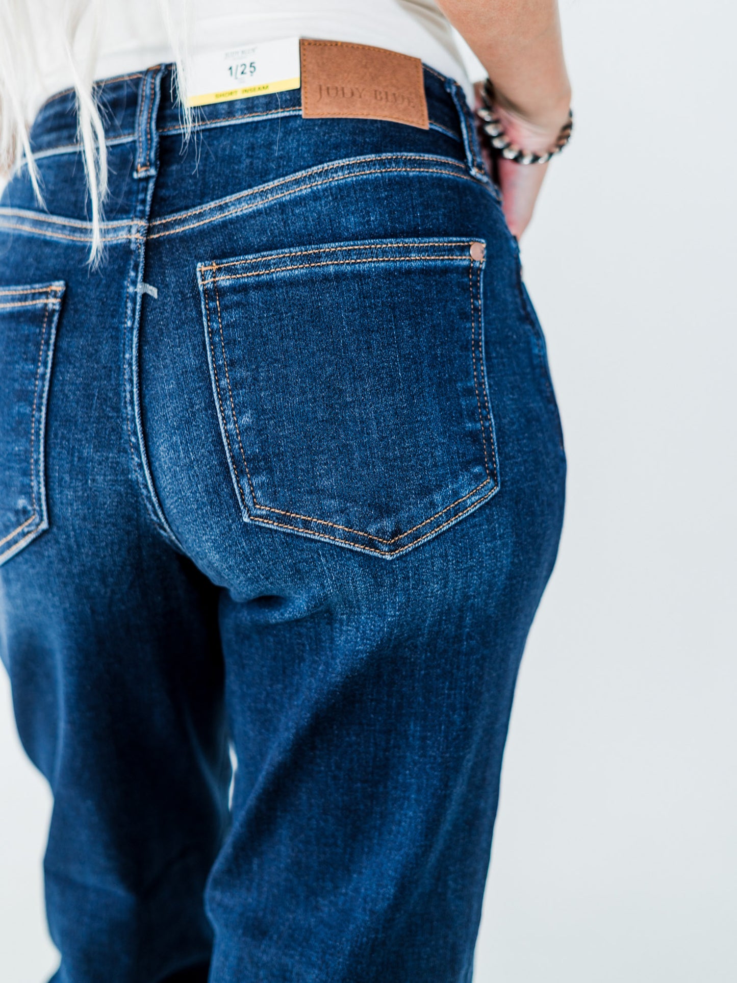 Judy Blue Mid Rise Classic Straight Leg Dark Wash Jeans (Short/Regular/Long)