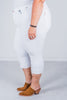 White Judy Blue Mid-Rise Capris FINAL SALE