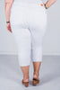 White Judy Blue Mid-Rise Capris FINAL SALE