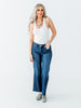 Judy Blue Mid-Rise Petite Straight Leg Tummy Control Jeans