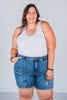 Judy Blue High-Rise Utility Mid Length Denim Short