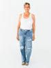 Judy Blue Mid Rise Distressed 90's Straight Leg Jeans