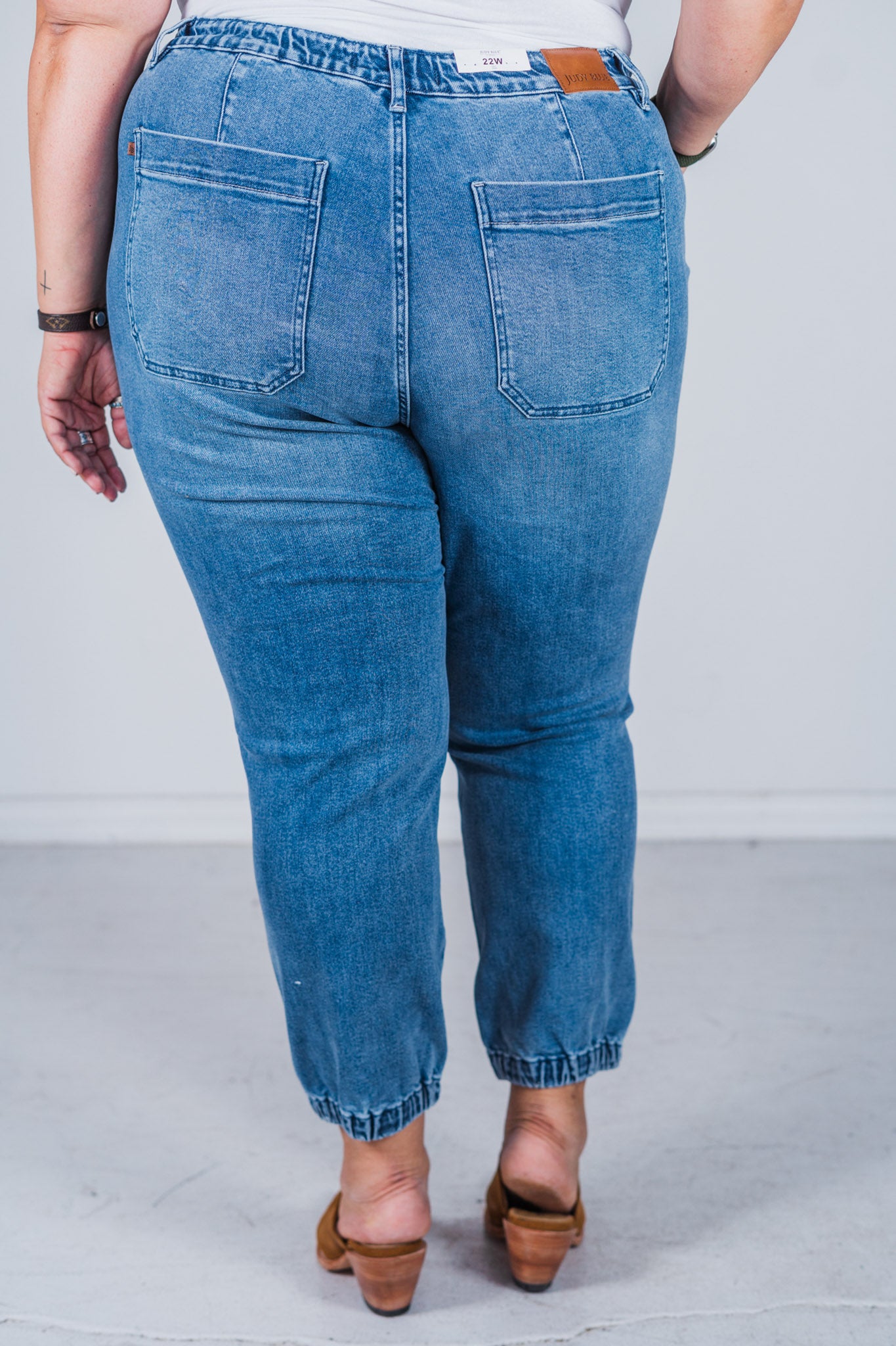 Judy Blue Mid-Rise Denim Joggers
